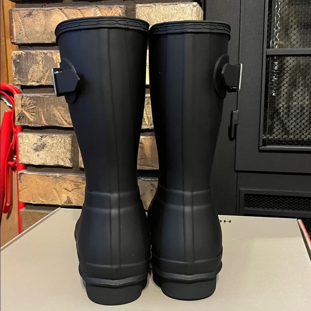 Hunter Women’s Original Short Black Rain Boots‎ NEW Size 7